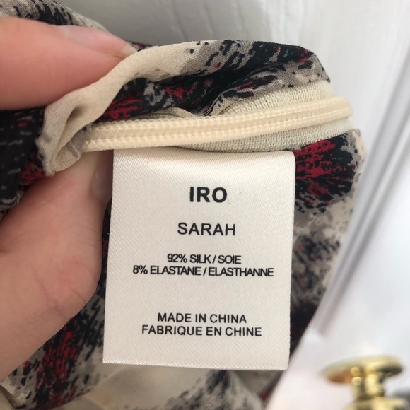 IRO Sarah Silk Printed Mini Dress - Picture 6 of 8